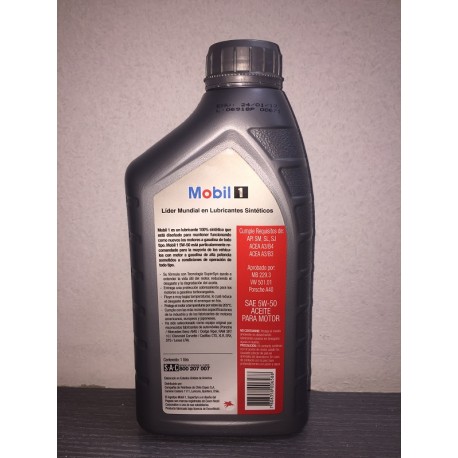 MOBIL 1 5W50 SINTÉTICO - 1 LITRO