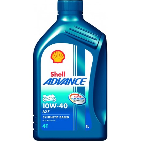 SHELL ADVANCE AX7 4T 10W40 SEMI-SINTÉTICO - 1 LITRO