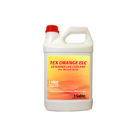 TEX ORANGE ELC COOLANT - 3,785 LITROS