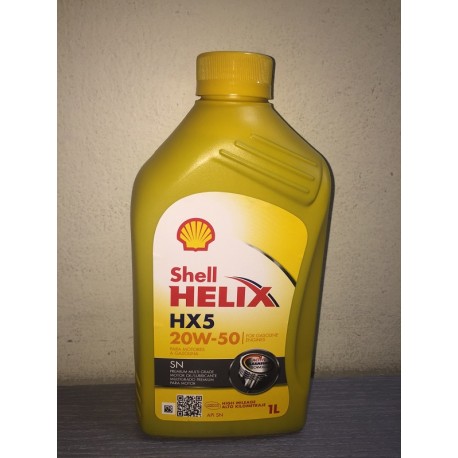SHELL HELIX HX5 SN 20W50 MINERAL - 1 LITRO