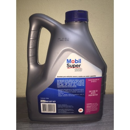 MOBIL SUPER 1000 20W50 MINERAL - 4 LITROS